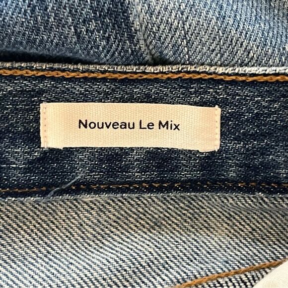 FRAME Nouveau Le Mix Jeans Women’s Size 27 Button Fly Patchwork Denim - Picture 6 of 9